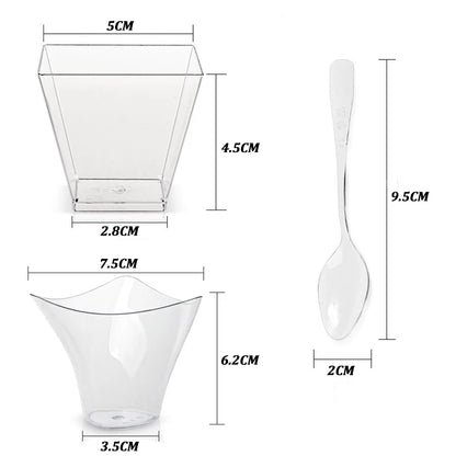 Disposable plastic dessert cup 60/100ml