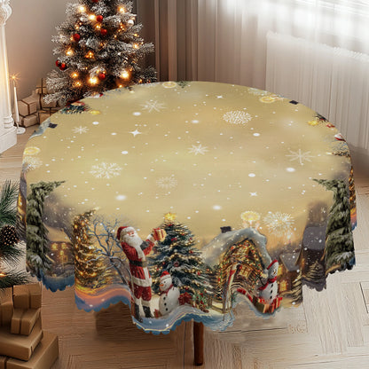 Santa Sleigh Christmas Tablecloth 2026