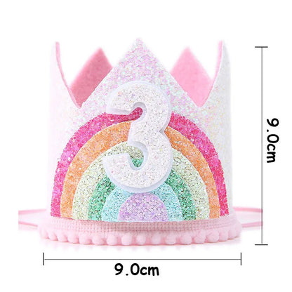 Rainbow birthday crown