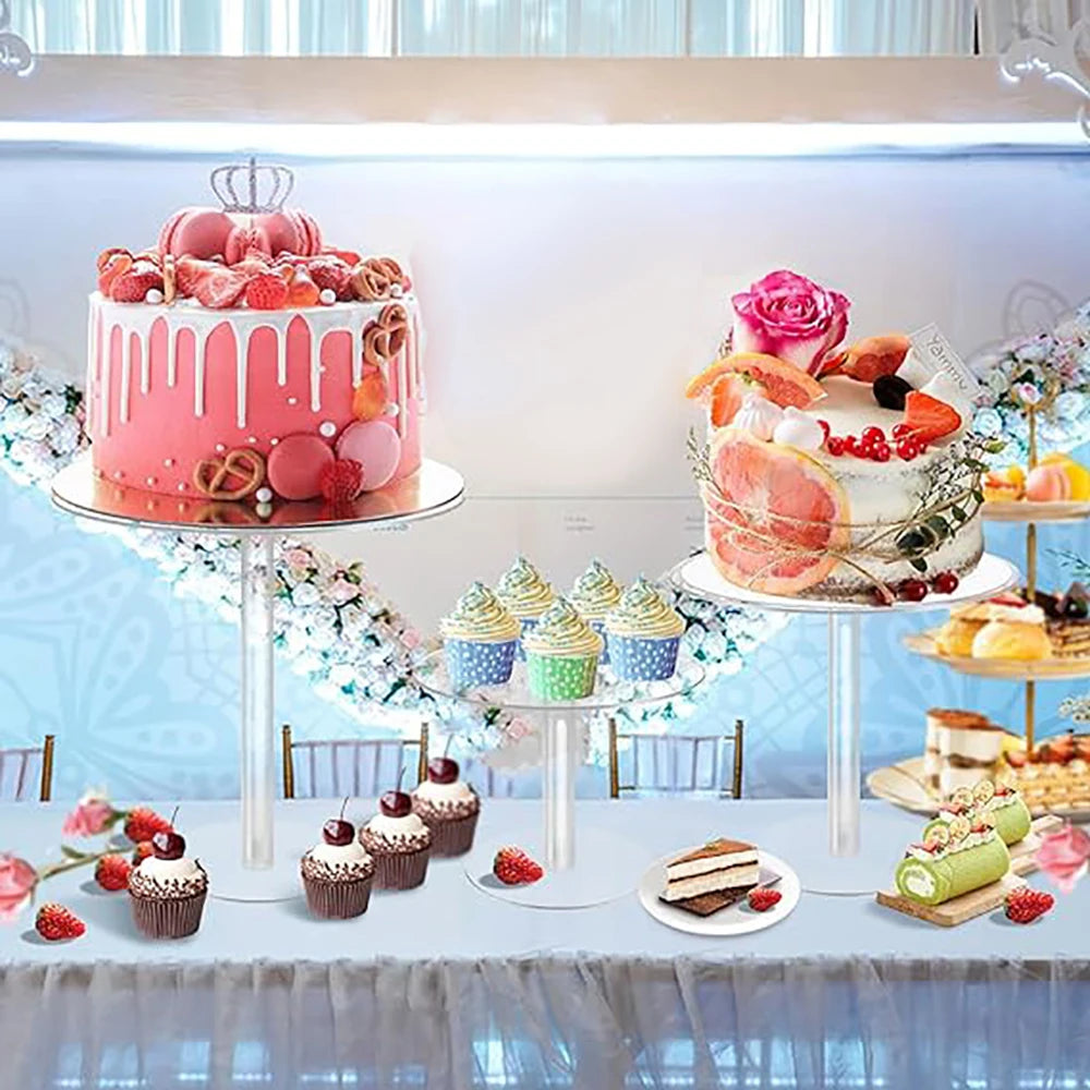 Transparent cake stand 1pc