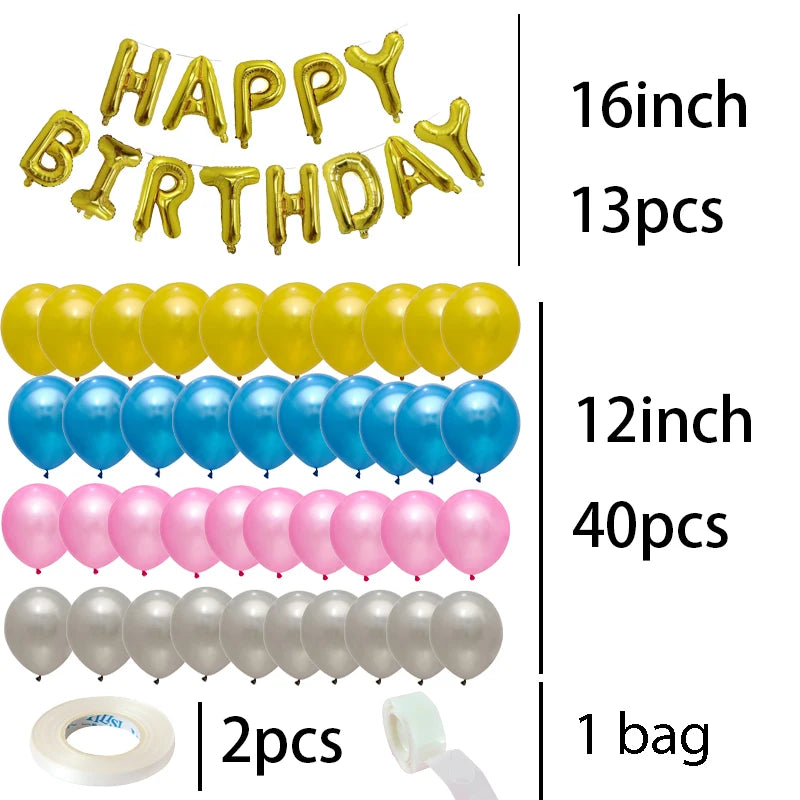Happy birthday party celebration decoration 56pcs
