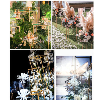 Gold metal flower stand 4 PCS