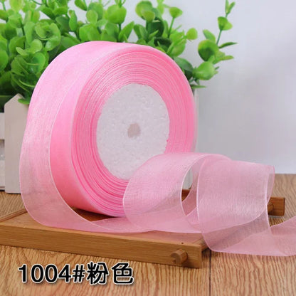 Dark purple Organza ribbons 45Meters/lot