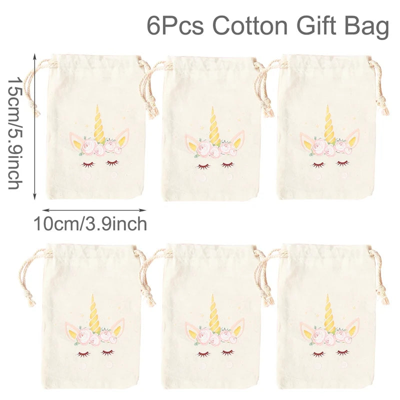 Animal character Gift Bags for Party 6pcs