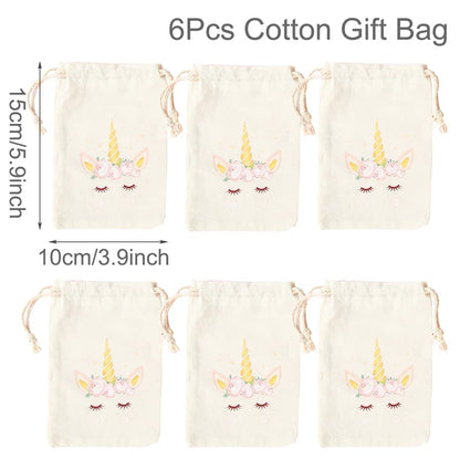 Animal character Gift Bags for Party 6pcs