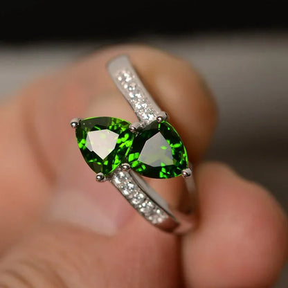 Zaitina green Zirconia crystal ring