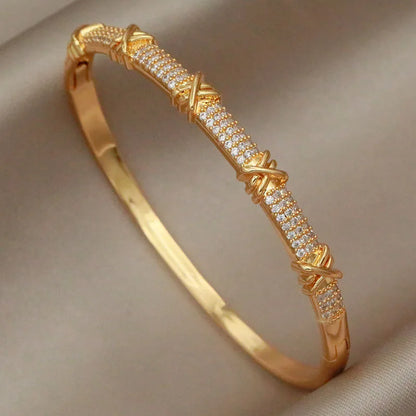 Sabina zircon & crystal bangles & bracele