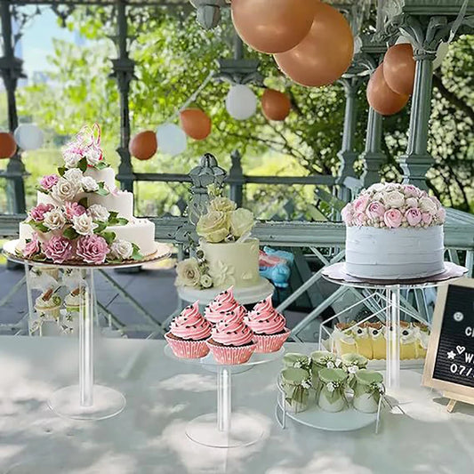 Transparent cake stand 1pc
