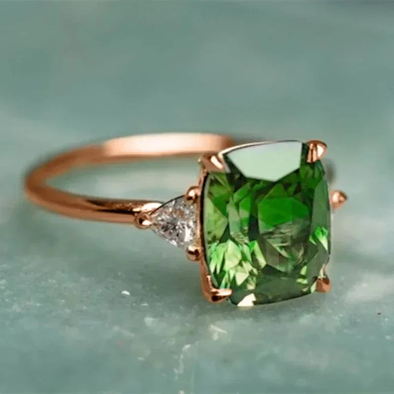Zaitina green Zirconia crystal ring