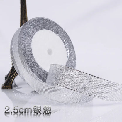 Glitter Satin Ribbon Crafts Organza Ribbons 22meters