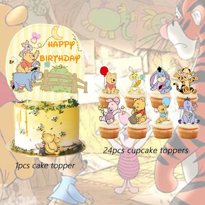 Winnie the Pooh Cake Topper 25pcs