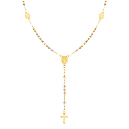 Virgin Mary Rosary & Cross of Jesus necklace