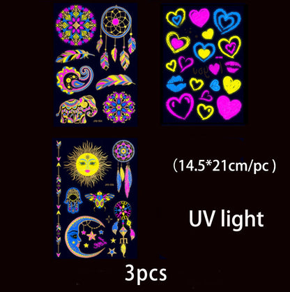 Luminous waterproof tattoos