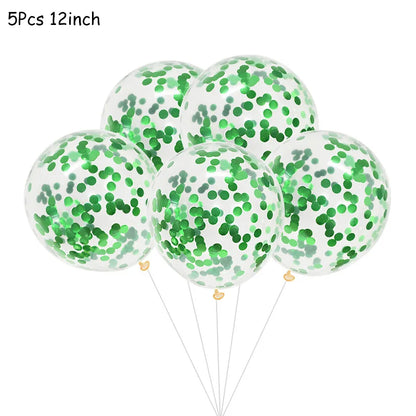 Jungle party green latex balloons