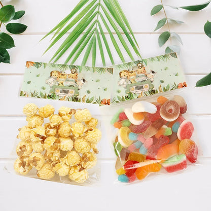 Jungle Animal Plastic  Candy bags Self-Adhesive 30/50pcs