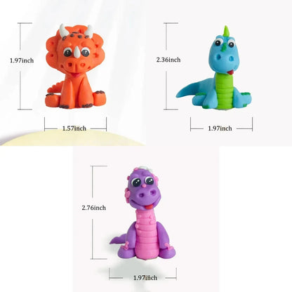 Dinosaur cake decorations 3 PCS