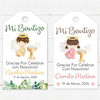 Custom tags Baptism Holly Communion, 100 pieces