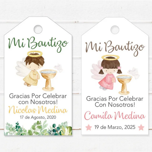 Custom tags Baptism Holly Communion, 100 pieces
