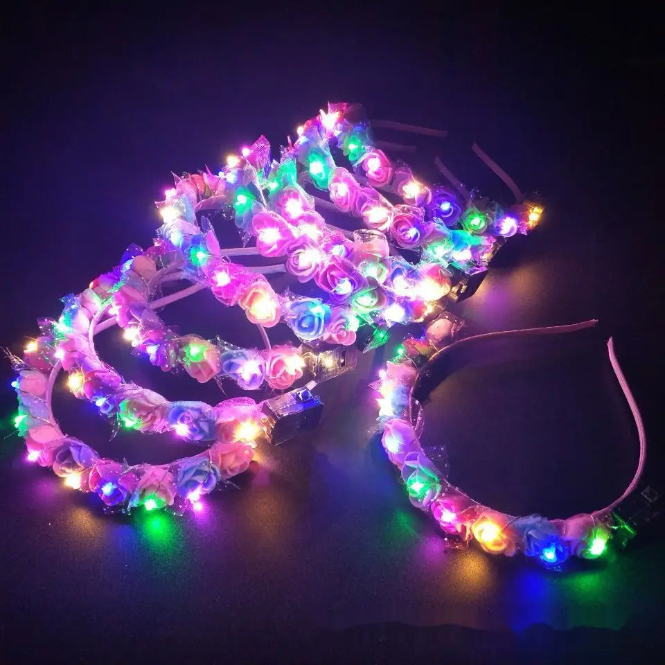 LED Light Flower Headband