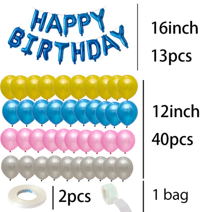 Happy birthday party celebration decoration 56pcs