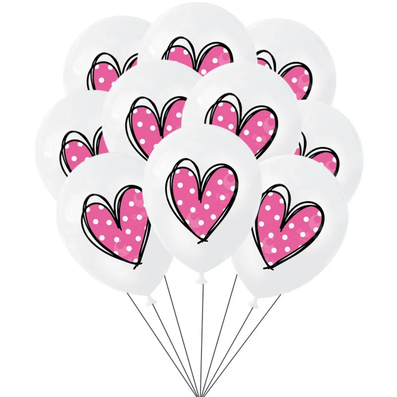 10/30PCS Minnie Mouse 12in Latex Balloons