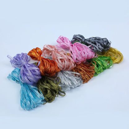 Glitter Silk Satin Ribbon Decoration 10meters 3mm