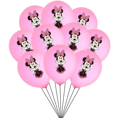 10/30PCS Minnie Mouse 12in Latex Balloons