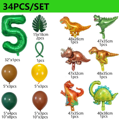 Dinosaur Balloons  34Pcs