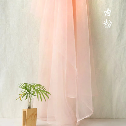 Green soft mesh fabric for decoration