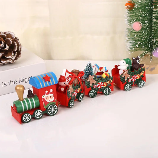 Wooden Christmas Train Ornament
