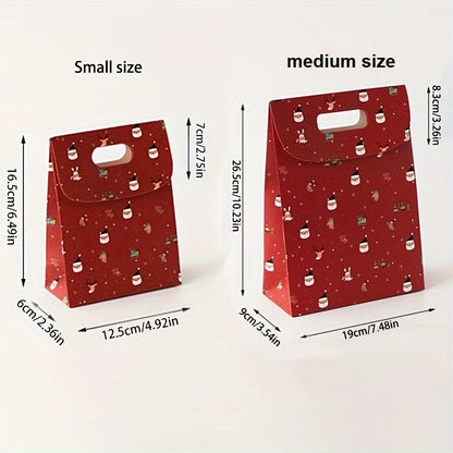 6/12pcs Festive Christmas Bags