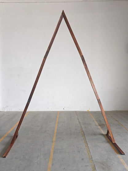 Wooden vintage wedding arch triangle stand 3m large