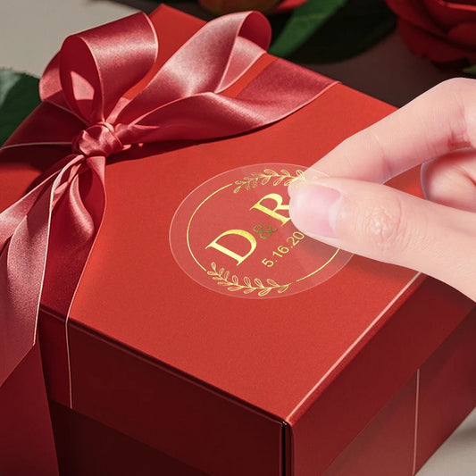 Custom transparent gold waterproof stickers