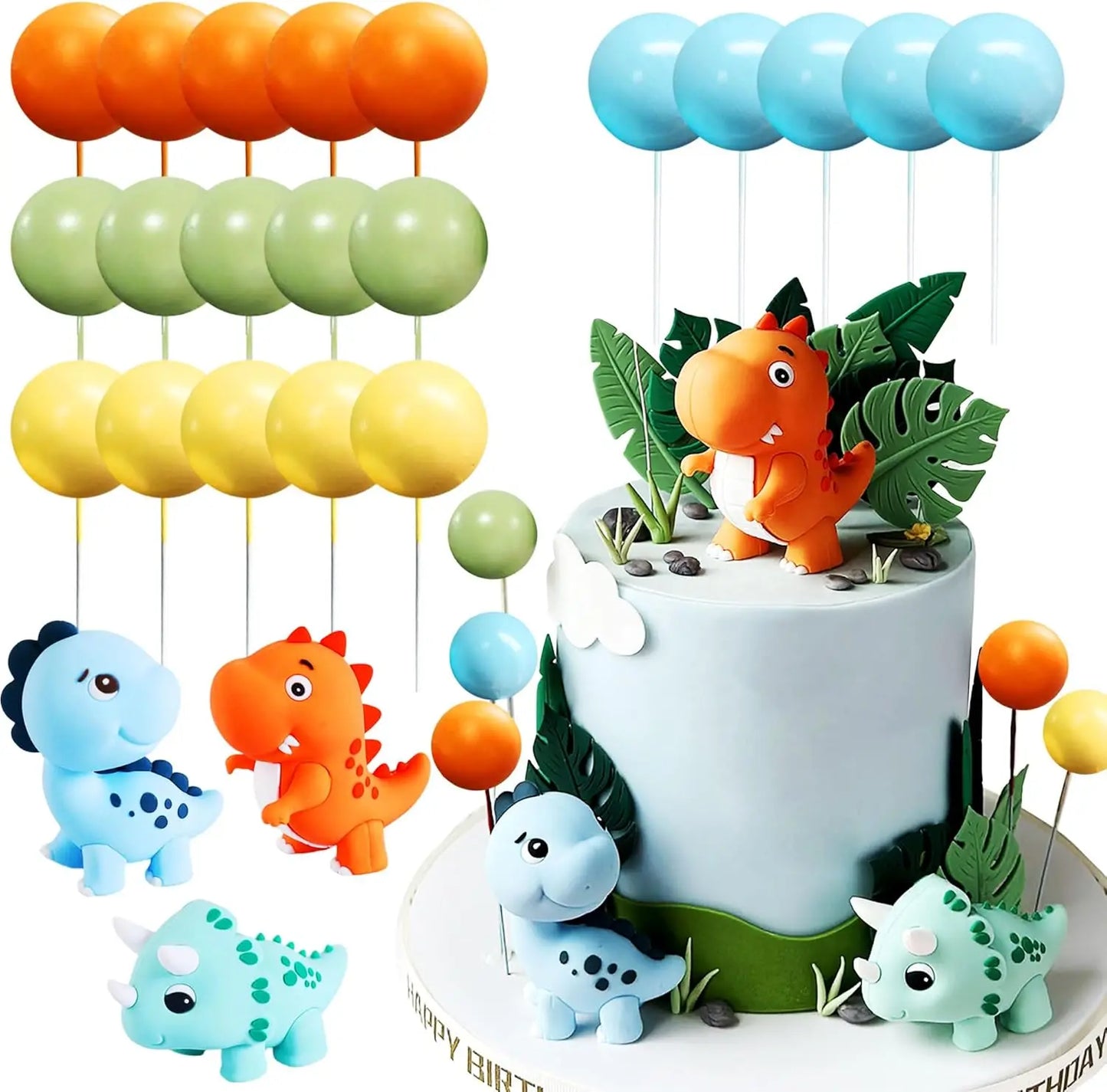 Dino cake decorations