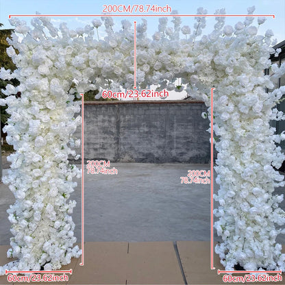 White Cherry blossom row runner flower
