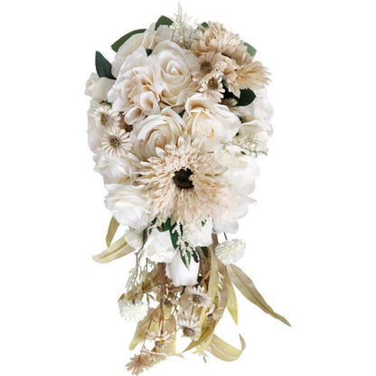 Champagne silk flower bouquets
