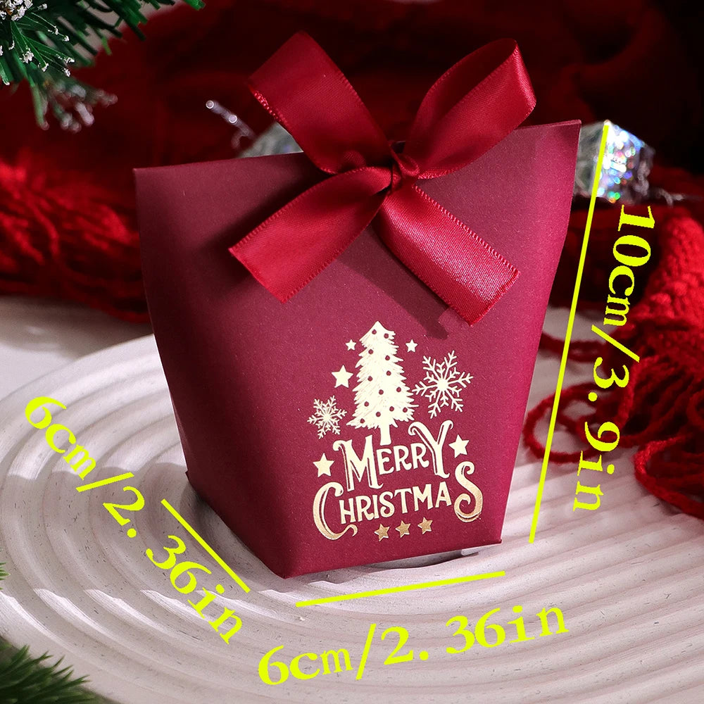 10pcs Hot Stamping Christmas Gift Boxes
