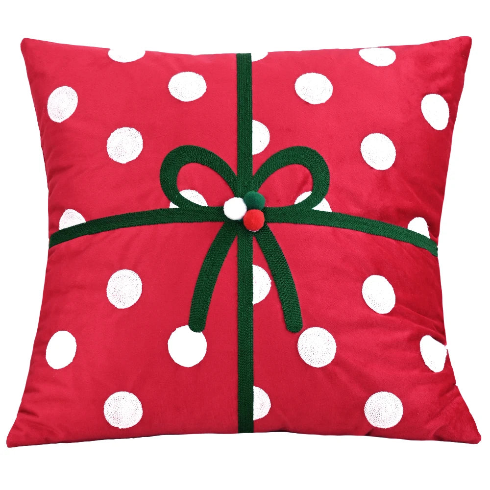 Sorino Dutch Velvet Christmas Embroidered Pillowcase