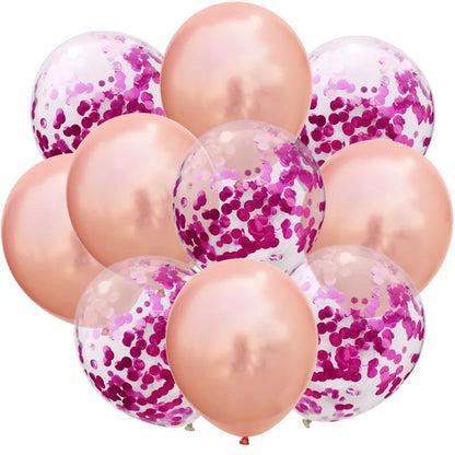 Mix  Confetti Latex Balloon  12inch 10pcs