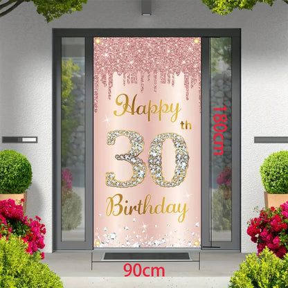 Happy Birthday Theme Decor Door Cover