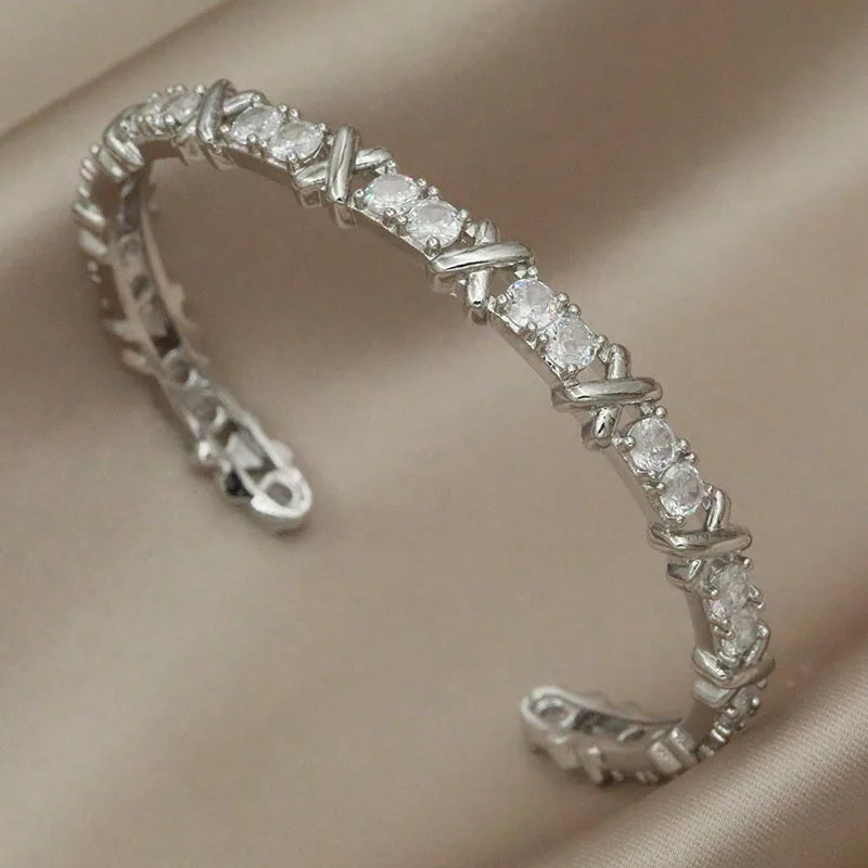 Sabina zircon & crystal bangles & bracele