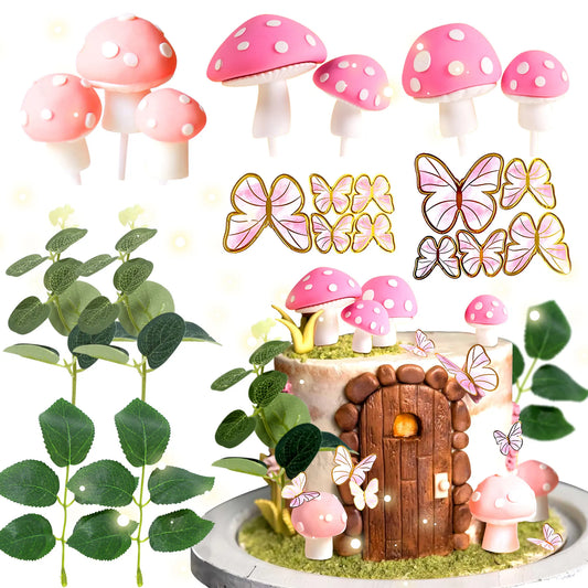 LaVenty Mushroom house cake decoration
