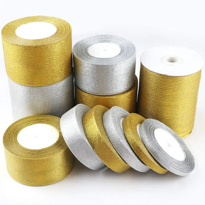 Glitter Satin Ribbon Crafts Organza Ribbons 22meters