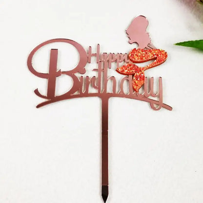Kawaii Mermaid Cake Topper – Birthday Decoration