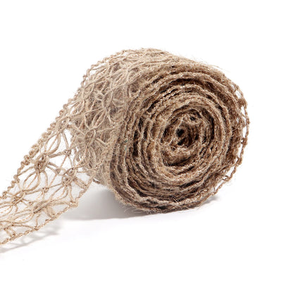 Macrame fabric ribbon linen 5/10Meters