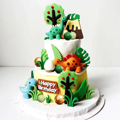 Dinosaur cake topper decorations