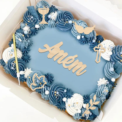Baby Shower, baptism , communion Cake Topper 6PCS