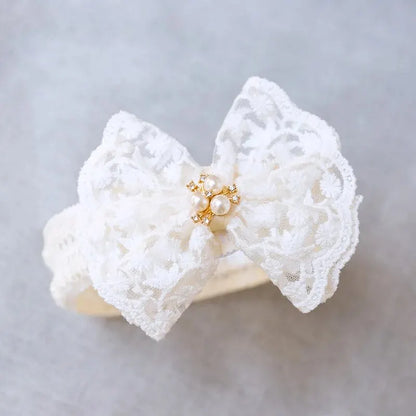 Lace bow baby headbands