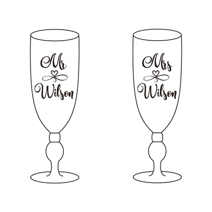 Custom champagne laser engraving glass cup