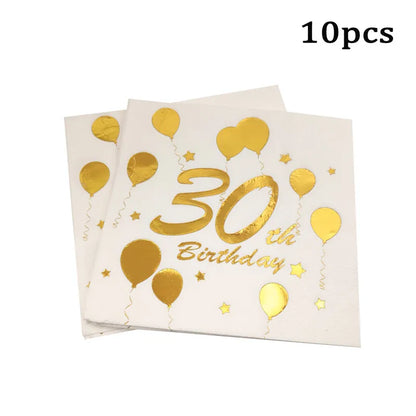 Paper napkin 30 40 50 60 Years Old